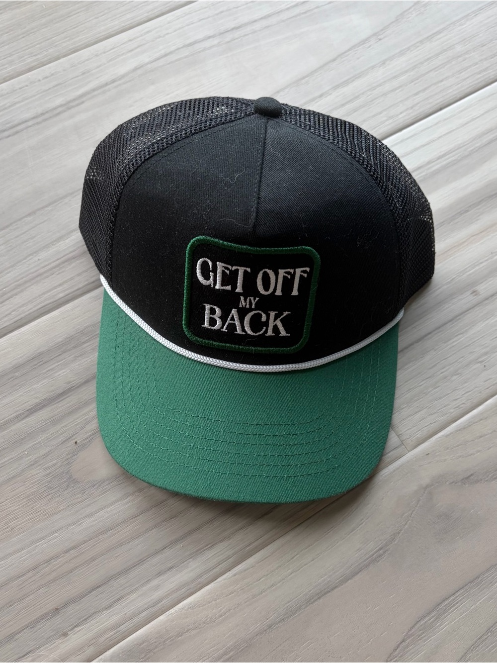 Fore ALL Get Off My Back Black & Green Mesh Trucker Hat